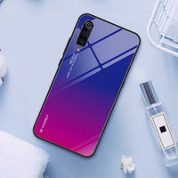 Stained Phone Case for Xiaomi Mi 9 SE 8 Lite A1 A2 6 Gradient Tempered Glass Case for Xiaomi Mi 9T Pro Mix 3 Max 2S Pocophone F1