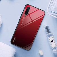 Stained Phone Case for Xiaomi Mi 9 SE 8 Lite A1 A2 6 Gradient Tempered Glass Case for Xiaomi Mi 9T Pro Mix 3 Max 2S Pocophone F1