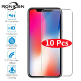 10Pcs Tempered Glass For iPhone X XS MAX XR 4 4s 5 5s SE 5c Screen Protective Film For iPhone 6 6s 7 8 Plus X 11 Glass Protector